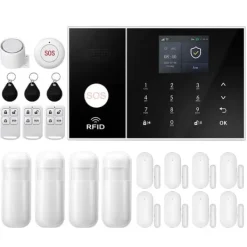 Hjemmealarmsystemer^Hjemmealarmsystem, Smart Home Integration, Real-Time Advarsler,2G GSM WiFi Kit E, EU Stik
