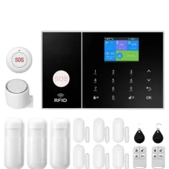 Hjemmealarmsystemer^Hjemmealarmsystem, trådløs forbindelse, mobilappkontrol,EU stik, D-4G