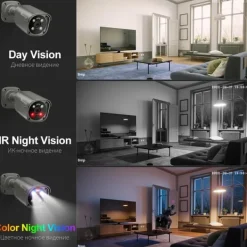 Online Hjemmesikkerhedskamera, 5MP opløsning, 3,6 mm linse, 48V PoE strøm, IR nattevision, tovejslyd Sikkerhedsmonitorer & Videokameraer