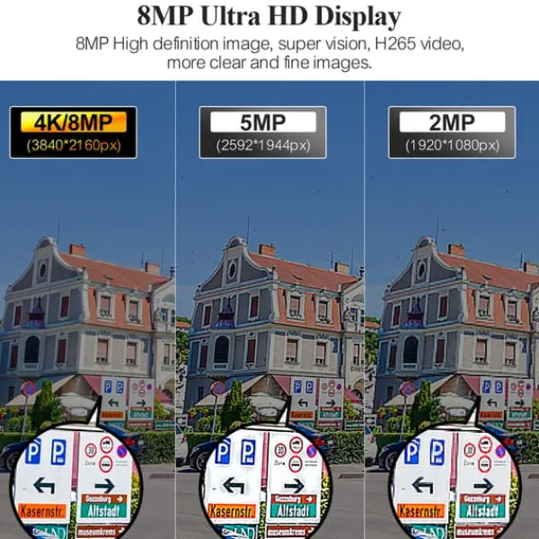 Online Hjemmesikkerhedskamera, 5MP opløsning, 3,6 mm linse, 48V PoE strøm, IR nattevision, tovejslyd Sikkerhedsmonitorer & Videokameraer