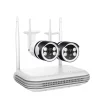 Sikkerhedsmonitorer & Videokameraer^Hjemmesikkerhedskamera system, 5MP opløsning, tovejslyd, 8CH og 2 stk 3MP kamera, EU stik