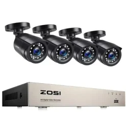 Online Hjemmesikkerhedssystem, H265+ DVR, Natvision, Ingen Sikkerhedsmonitorer & Videokameraer