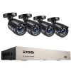 Sale Hjemmesikkerhedssystem, 2MP opløsning, nattevisions teknologi, , 8CH DVR with 4 Cams, 1T Sikkerhedsmonitorer & Videokameraer