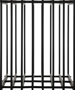 Outlet Håndlavet KaminhoodTrek - Firewood Storage - Holdbart metal, stilfuld sort finish | Størrelse: 40x50x100 cm Tilbehør Til Brændeovne & Pejse