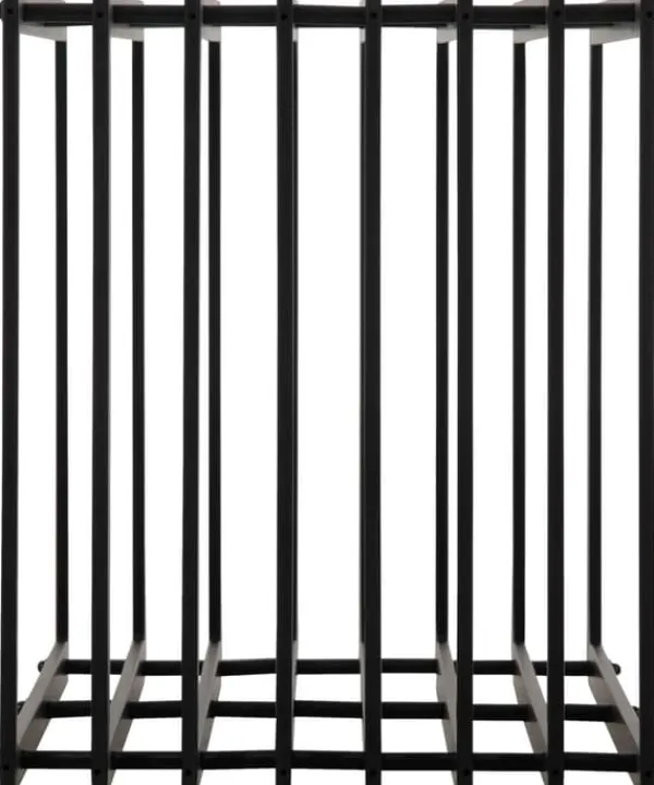 Outlet Håndlavet KaminhoodTrek - Firewood Storage - Holdbart metal, stilfuld sort finish | Størrelse: 40x50x100 cm Tilbehør Til Brændeovne & Pejse
