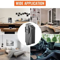 Pengeskabe^Håndvåbensafebox med fingeraftryk, sikrer hurtig adgang og sikker opbevaring af pistoler i nøgleboks.
