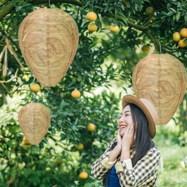 Hængende falsk hvepserede lokkefugl udendørs falsk hvepserede dekoration egnet til hjem og have Insektmiddel & Dyreafvisende Middel