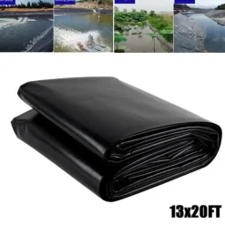 Hot Holdbar Fiske Damforing, Sort LLDPE Materiale, Størrelse 13ft x 20ft, Langvarig Levetid Springvand & Damme