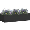 Krukker & Plantebeholdere^Holdbar plantekasse til kontor i stål - Urtepotteskjuler | Farve: Antracitgrå | Størrelse: 90x40x23 cm