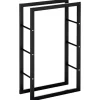 Tilbehør Til Brændeovne & Pejse^HOMCOM Brændestativ - Sort Metal, L60 x B25 x H100 cm, op til 100 kg