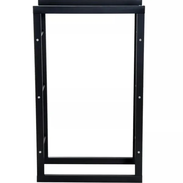 Tilbehør Til Brændeovne & Pejse^HOMCOM Brændestativ - Sort Metal, L60 x B25 x H100 cm, op til 100 kg