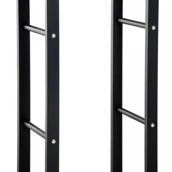 Tilbehør Til Brændeovne & Pejse^HOMCOM Brændestativ - Sort Metal, L60 x B25 x H100 cm, op til 100 kg