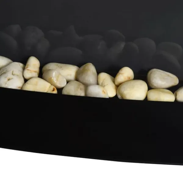 Pejse^HOMCOM Elektrisk Vægpejs - Sort Metal og Sikkerhedsglas - 89,2 x 13,5 x 48cm