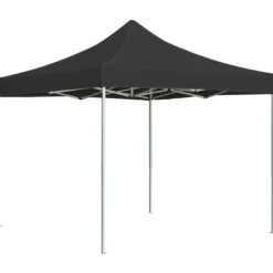 Telte & Lysthuse^Hopfällbart partytält i aluminium 3x3 m - Elegant solskydd | Färg: Antracit | Storlek: 3x3 m