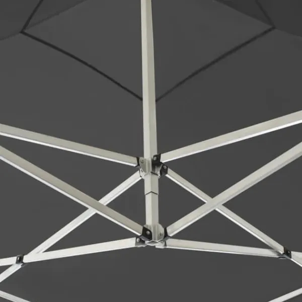 Telte & Lysthuse^Hopfällbart partytält i aluminium 3x3 m - Elegant solskydd | Färg: Antracit | Storlek: 3x3 m