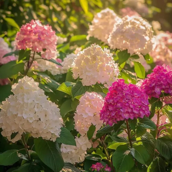 Hortensia - Sæt med 24 - Hortensia paniculata - Højde 25-35cm - ⌀9cm Buskads