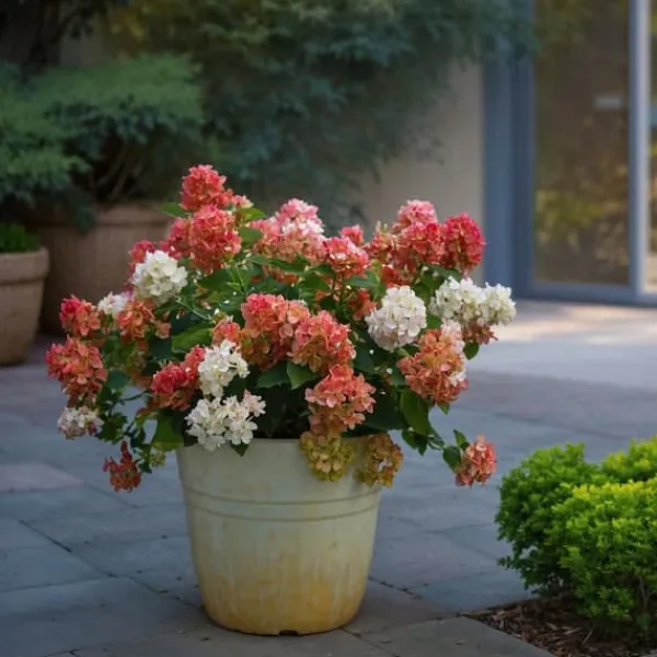 New Hortensia - Sæt med 2 - Hydrangea 'Wim's Red' - Højde 25-40cm - ⌀19cm Buskads
