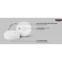 New Housegard Luma trådløs røgdetektor, 2-pak Brandalarm
