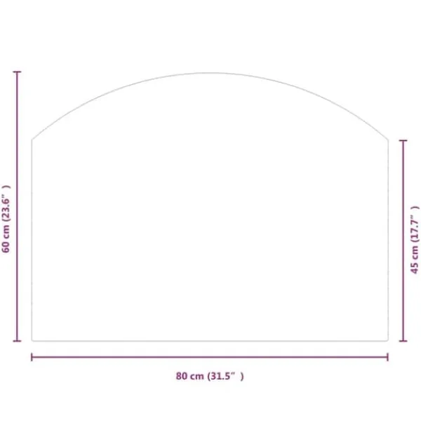 Hærdet glasplade til pejs - Gulvdæksel | Størrelse: 80x60 cm Tilbehør Til Brændeovne & Pejse