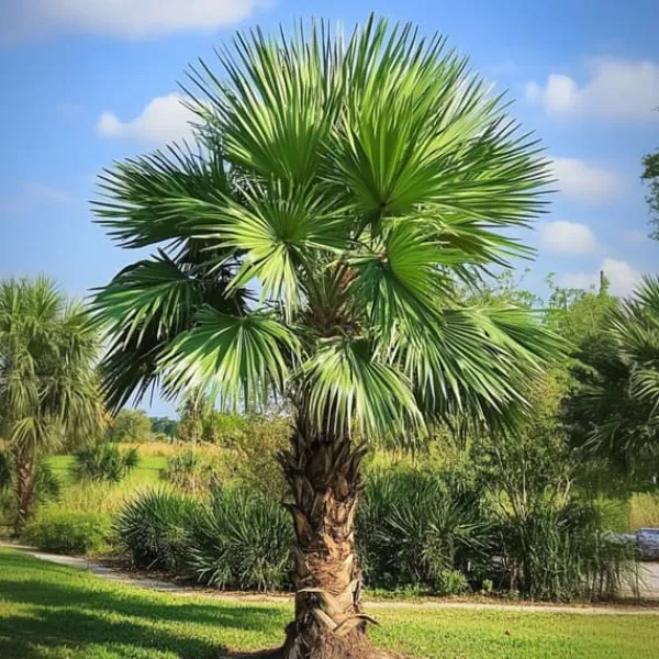 Træ^Hørpalme - Sæt med 2 - Trachycarpus Fortunei - Højde 35-45cm - ⌀15cm