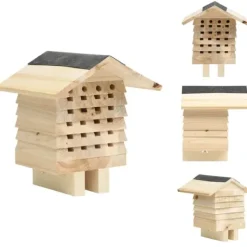 Sale Huse & bure til små dyr - Living bihotel 22x20x20 cm massivt fyrretræ Til Fugle & Småvildt