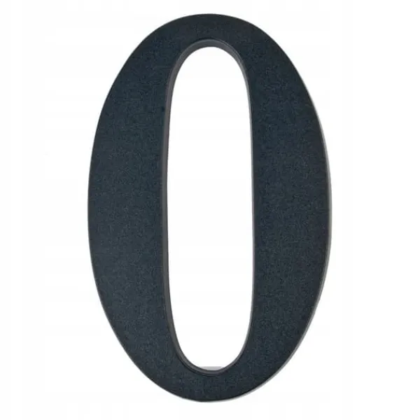 Adresseskilte & Husnumre^Husnummer 0 sort 19 cm
