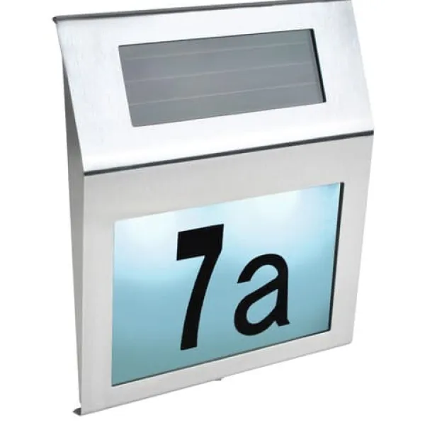 Adresseskilte & Husnumre^Husnummer med Solar Led Belysning