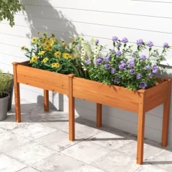 Hot Hævet Havebed, 73x23x30 cm, Gul Plantningsbænke