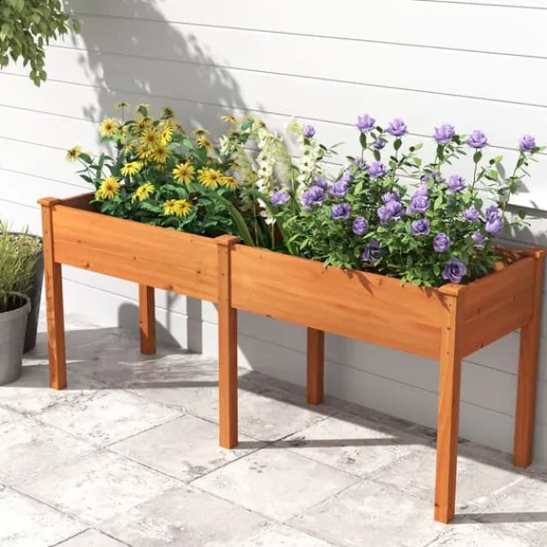 Hot Hævet Havebed, 73x23x30 cm, Gul Plantningsbænke