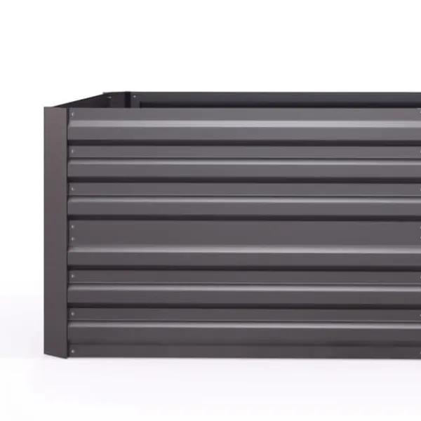 New Hævet Havebed, 180x90x59 cm, Mørkegrå Plantningsbænke
