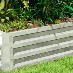 Hot Hævet Havebed, 120x60x30,5 cm, Sølv Plantningsbænke