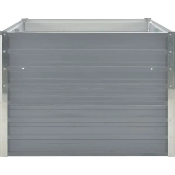 Best Hævet havekasse i galvaniseret stål 160x80x45 cm | Farve: Grå Krukker & Plantebeholdere