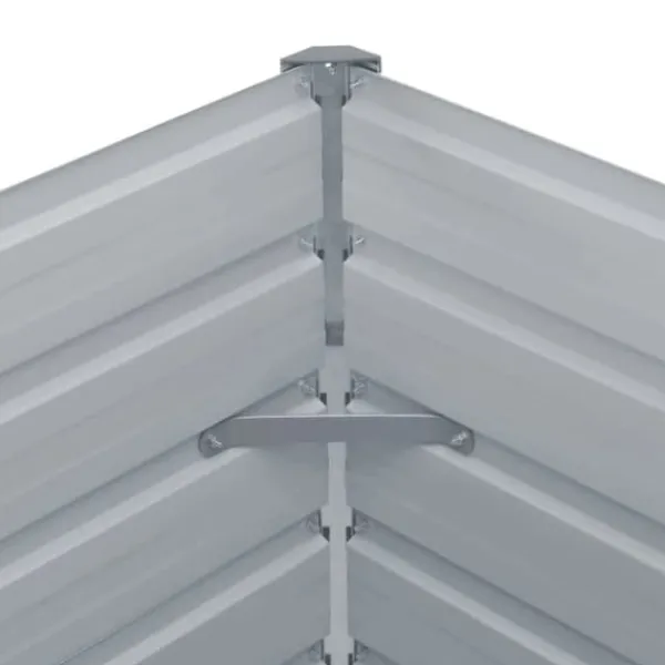 Best Hævet havekasse i galvaniseret stål 160x80x45 cm | Farve: Grå Krukker & Plantebeholdere