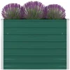 Plantningsbænke^Hævet havekasse i galvaniseret stål - Holdbar og stabil | Farve: Grøn | Størrelse: 100x100x77 cm
