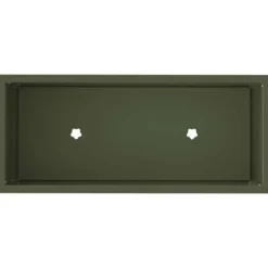 Plantningsbænke^Hævet havekrukke i stål - Rektangulær og stilren | Farve: Olivengrøn | Størrelse: 60 x 26 x 45 cm