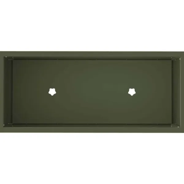 Plantningsbænke^Hævet havekrukke i stål - Rektangulær og stilren | Farve: Olivengrøn | Størrelse: 60 x 26 x 45 cm