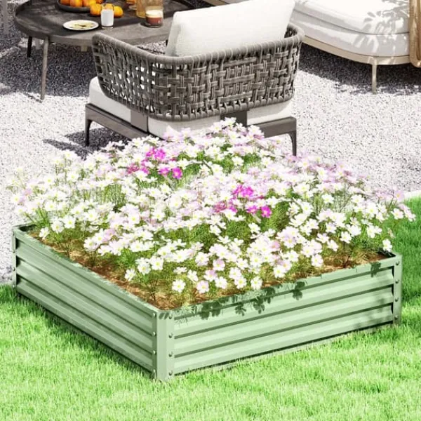 Best Hævet højbede, 120x120x30 cm, Grøn Plantningsbænke