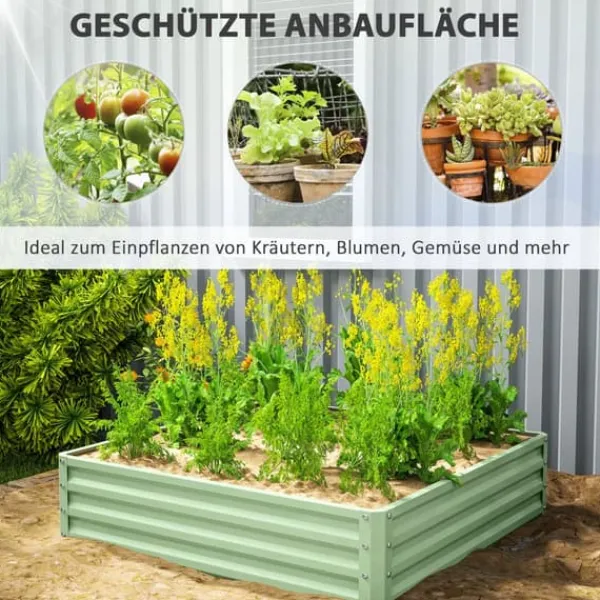 Best Hævet højbede, 120x120x30 cm, Grøn Plantningsbænke