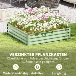 Best Hævet højbede, 120x120x30 cm, Grøn Plantningsbænke