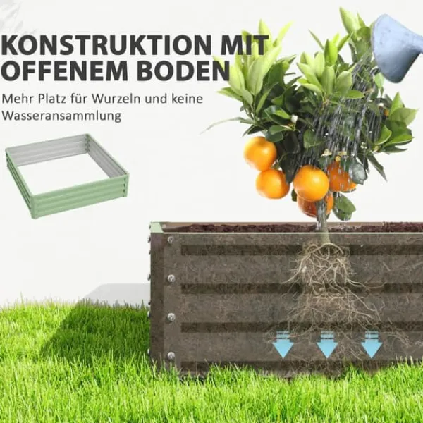 Best Hævet højbede, 120x120x30 cm, Grøn Plantningsbænke