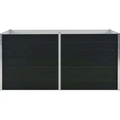 Discount Hævet plantekasse i galvaniseret stål - Holdbar og stilfuld | Størrelse: 160x80x77 cm | Farve: Antracitgrå Plantningsbænke
