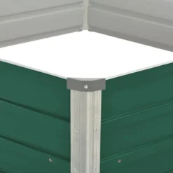Outlet Hævet plantekasse i galvaniseret stål - Højbed | Størrelse: 129x129x46 cm | Farve: Grøn Krukker & Plantebeholdere