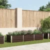 Clearance Hævet plantekasse i galvaniseret stål - Tilhaven | Størrelse: 240x80x45 cm | Farve: Brun Plantningsbænke