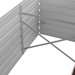 Clearance Hævet plantekasse i galvaniseret stål - Tilhaven | Størrelse: 240x80x45 cm | Farve: Brun Plantningsbænke