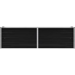 Discount Hævet plantekasse i galvaniseret stål - Dybde 160x40x45 cm | Farve: Antracitgrå Plantningsbænke