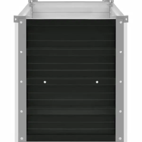 Discount Hævet plantekasse i galvaniseret stål - Dybde 160x40x45 cm | Farve: Antracitgrå Plantningsbænke