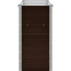Plantningsbænke^Hævet plantekasse i galvaniseret stål - 160x40x77 cm | Farve: Brun