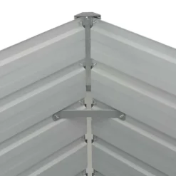 Discount Hævet plantekasse i galvaniseret stål - Stilfuld til altan eller terrasse | Størrelse: 160x80x77 cm | Farve: Brun Plantningsbænke