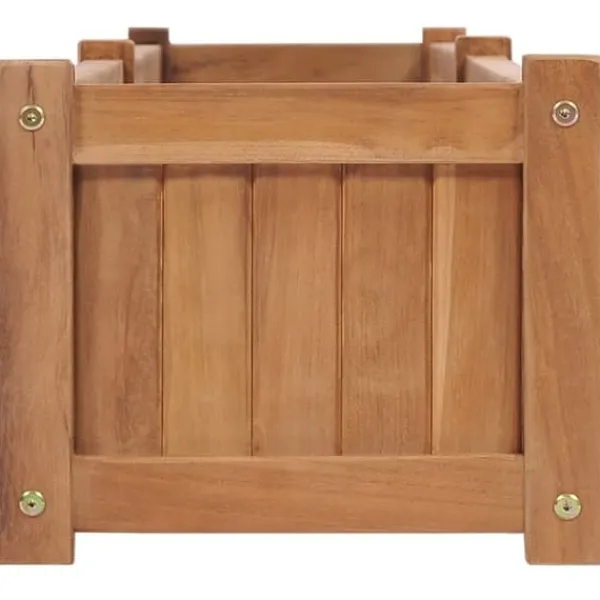 Plantningsbænke^Hævet plantekasse i massivt teaktræ | Størrelse: 200x30x25 cm