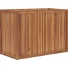 Best Hævet plantekasse i massivt teaktræ | Størrelse: 100x50x70 cm Plantningsbænke
